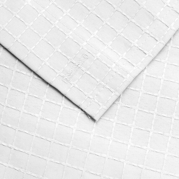 Eco-Basics Shower Set – White 72" x 72" 2 Piece Set, Embossed Curtain with Peva - Picture 3 of 12